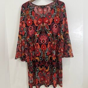 Elegant Floral Long Sleeve Dress